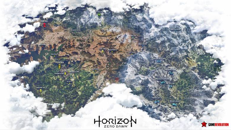 Guerrilla Games - Взгляните на полную карту Horizon: Zero Dawn со всеми биомами - screenshot 1